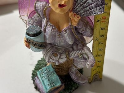 Humorous Menopause Fairy Figurine 'Hot Flashes & Me' Estrogen Jar 6.5"