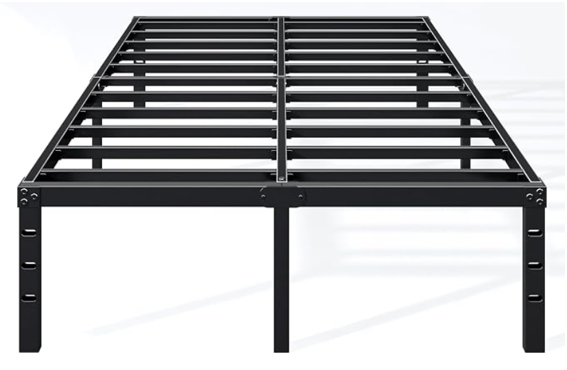 Hafenpo 16 Inch Full Bed Frame, Under Bed Storage, Black 