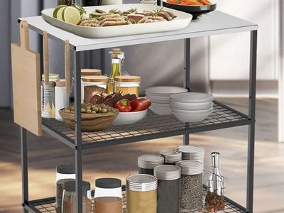 Stainless steel food prep cart and x3-tier storage solution. New in box!