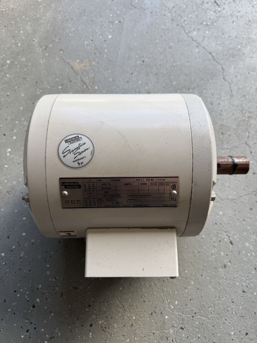 Lincoln Electric 1.5 HP 3-Phase 1745 RPM Motor 230/460V Frame 182T - Works - Sandy UT