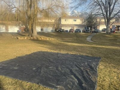 Big! Black and Gray Tarp 19 Feet