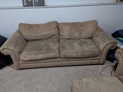 Couch and chair set with ottoman