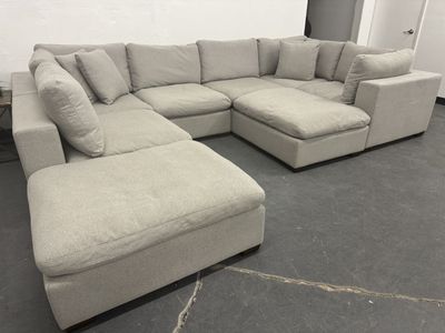 HUGE GRAY COSTCO MODULAR SECTIONAL SOFA COUCH