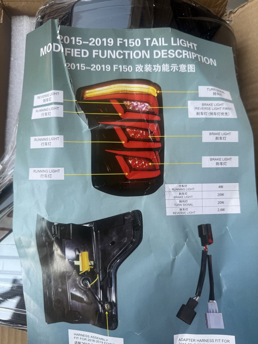 2015-2019 Ford F150 Modified LED Tail Light Assembly