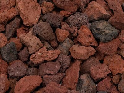 2 yards of red or black lava rock 1-2 inch