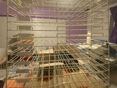 (2) Paper Stacker Shelf