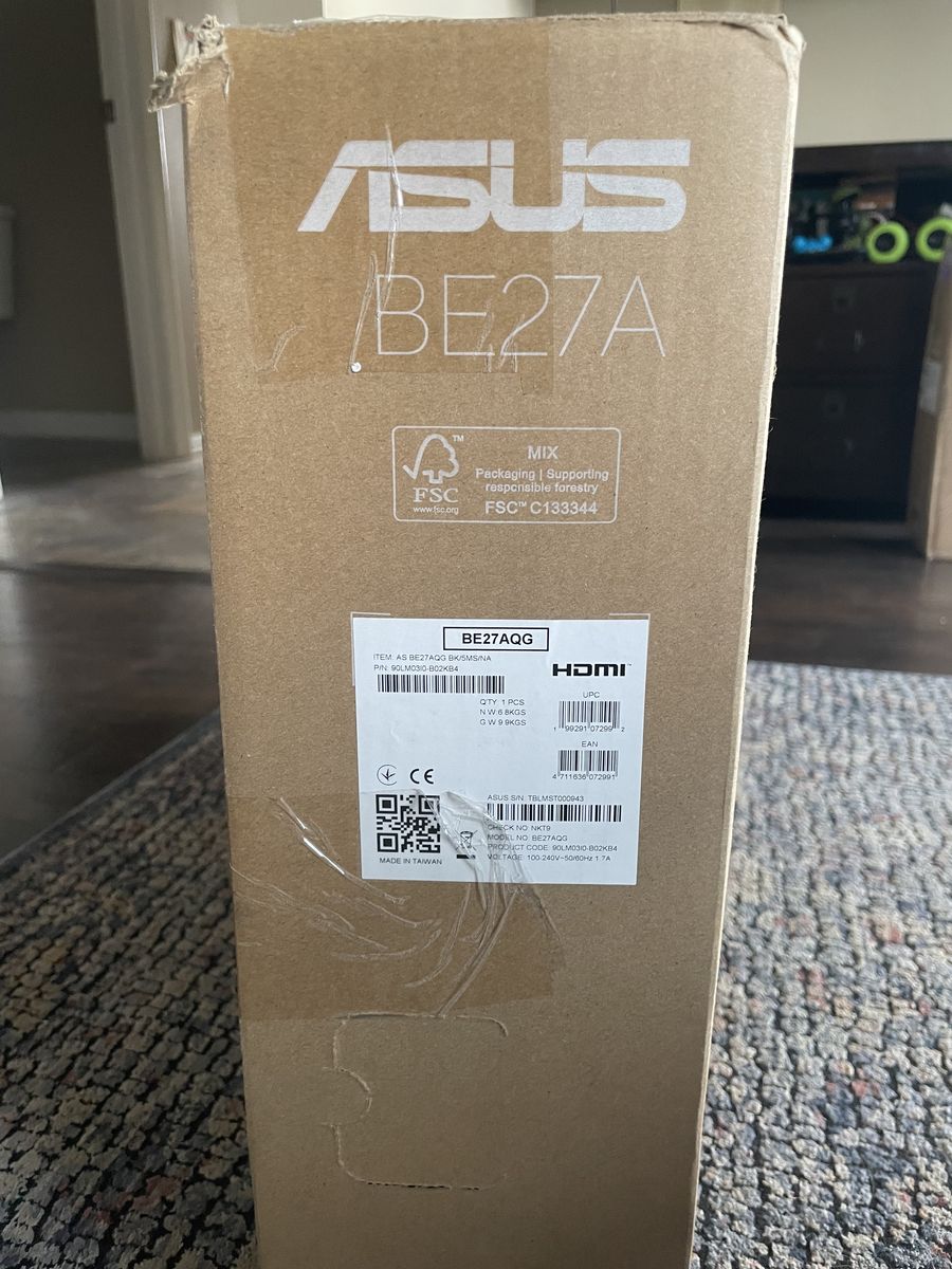 ASUS 27" 1440P (BE27AQG) New in box. 120hz ips