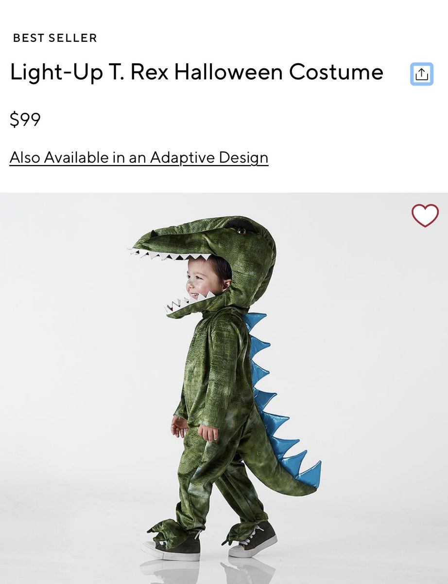 Kids Light Up T-Rex Costume
