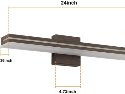 LED Modern Bathroom Vanity Light Fixtures (24-Inch, 3000K/4000K/6000K, Dimmable)