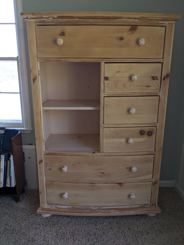 Shabby chic wood wardrobe