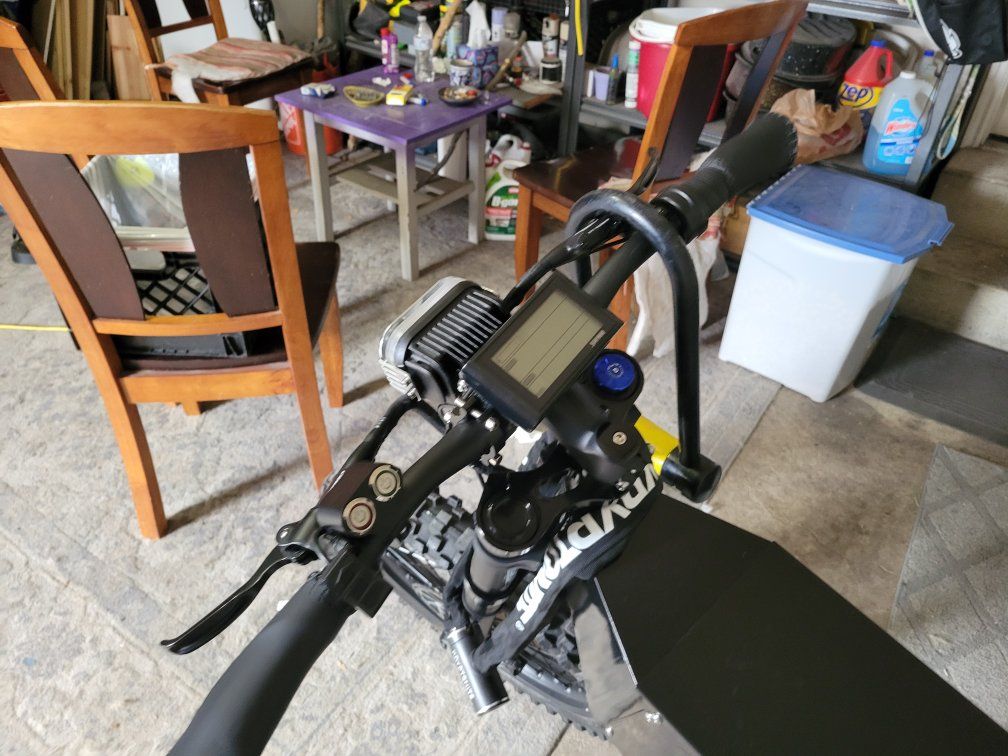 Electric Dirt Bike - Black, Full Suspension, Off-Road Tires