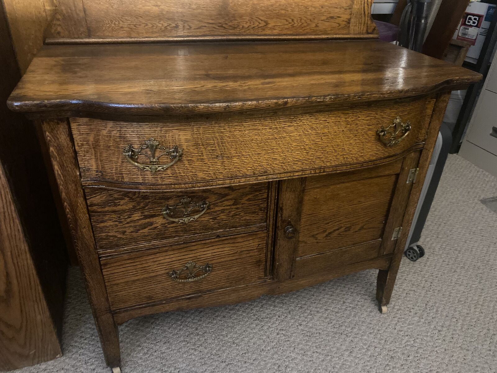 Estate sale! Beautiful antique vanity dresser w/ beveled mirror/ + More antiques-collectibles