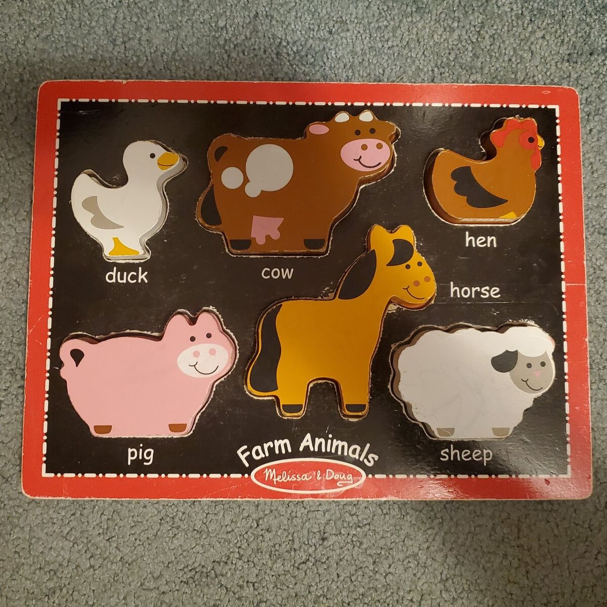 Melissa & Doug Farm Animals Chunky Wooden Puzzle