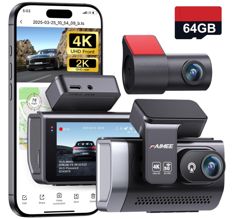 New in box Dash Cam Front and Rear