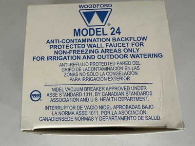Woodford Model 24 hose bib, wall house faucet
