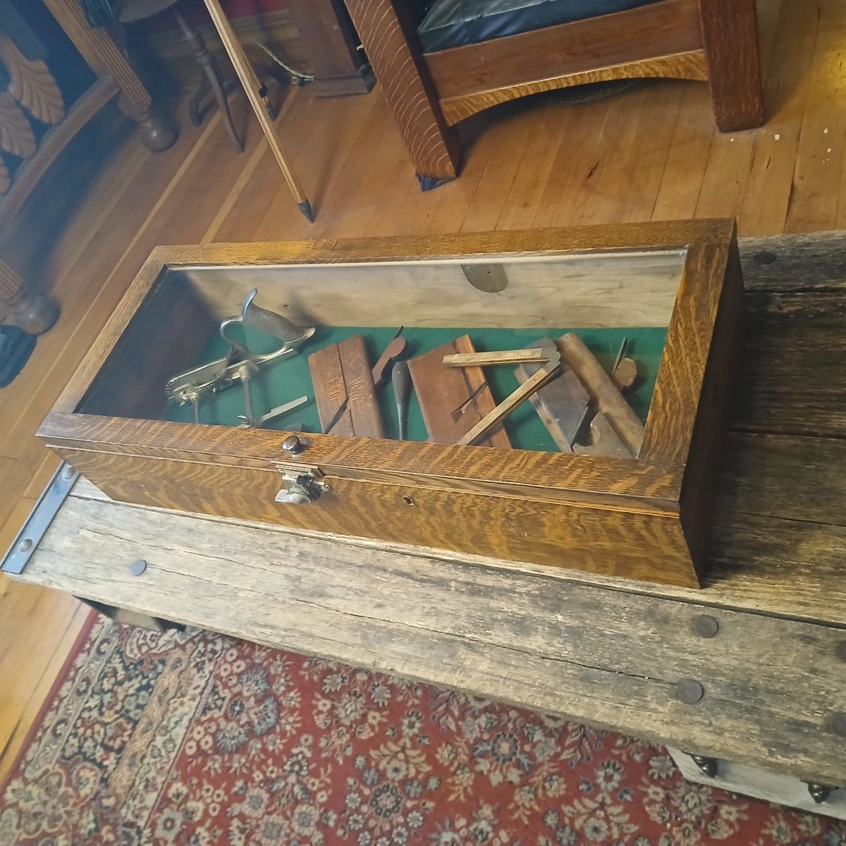 Antique Quartersawn Oak Display Case