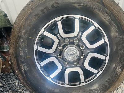 Set of 4 Ram LT275/70R18 Tire & Wheel - Bridgestone Dueler A/T Revo 2 (New Condition)