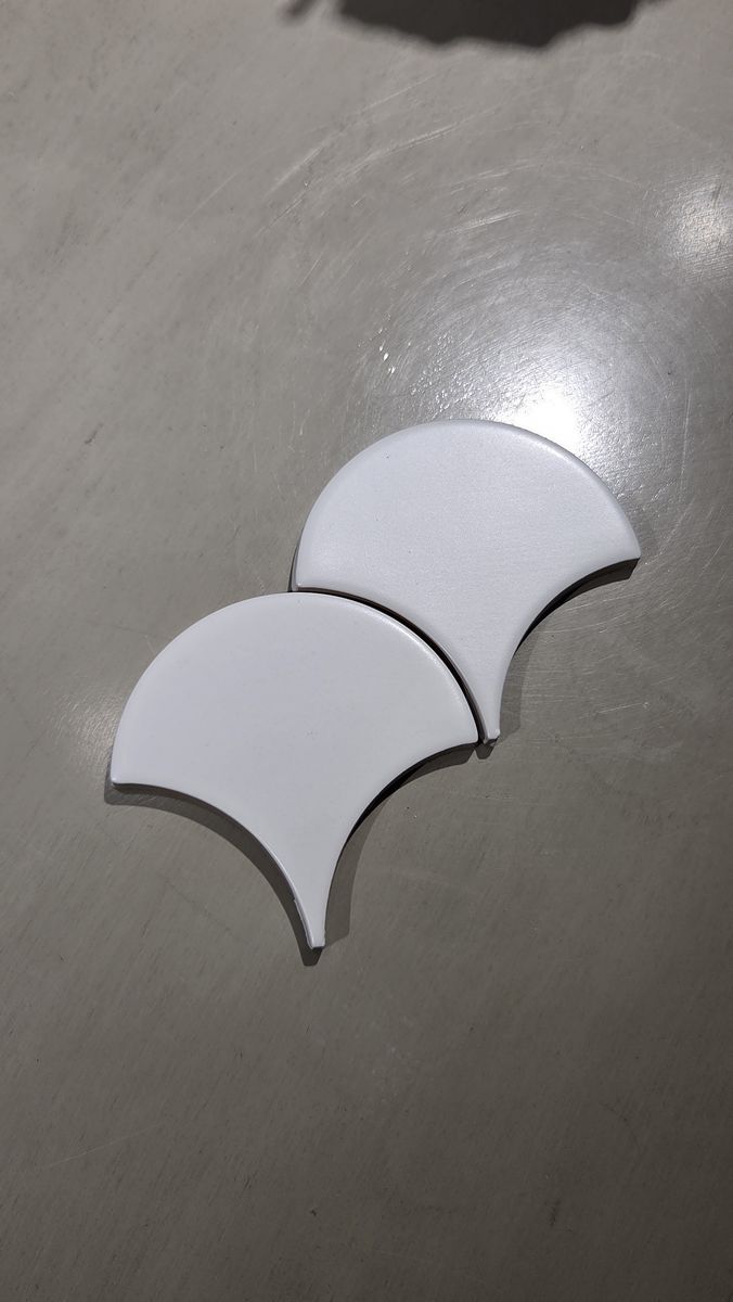 $2.50/sf New White Scale Ceramic Wall Tile Matte and Glossy