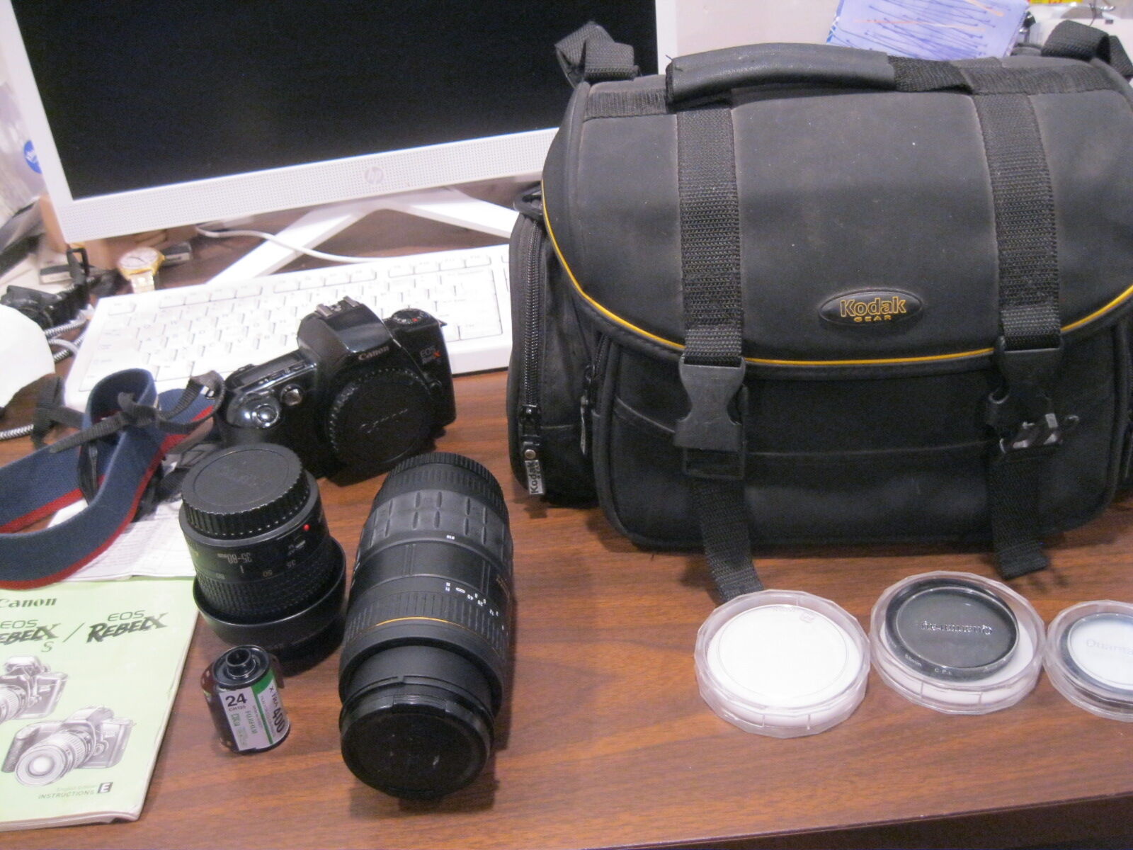 Canon EOS Rebel X 35 mm Camera, Lenses and Bag