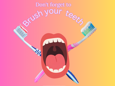 Don't forget to Brush your teeth - Towel