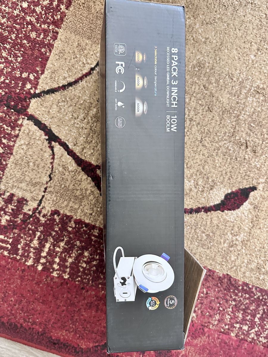 24x3" LED Gimbal Recessed Lights-CCT Selectable