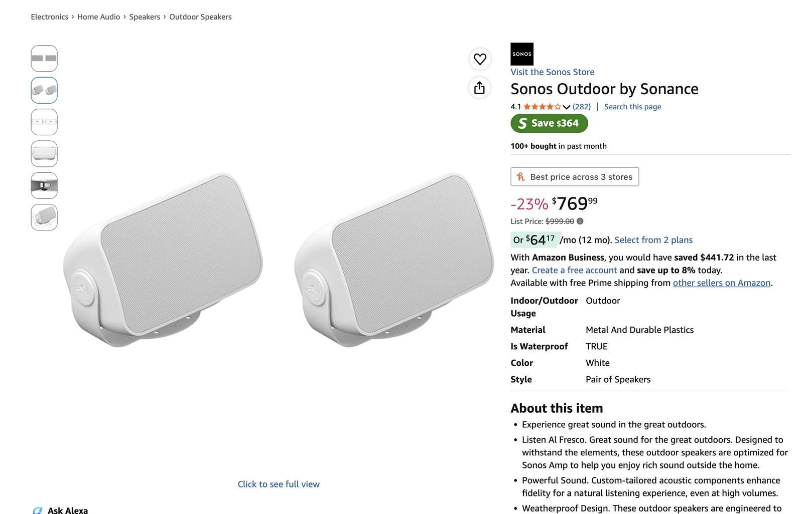 SONOS Outdoor Speakers