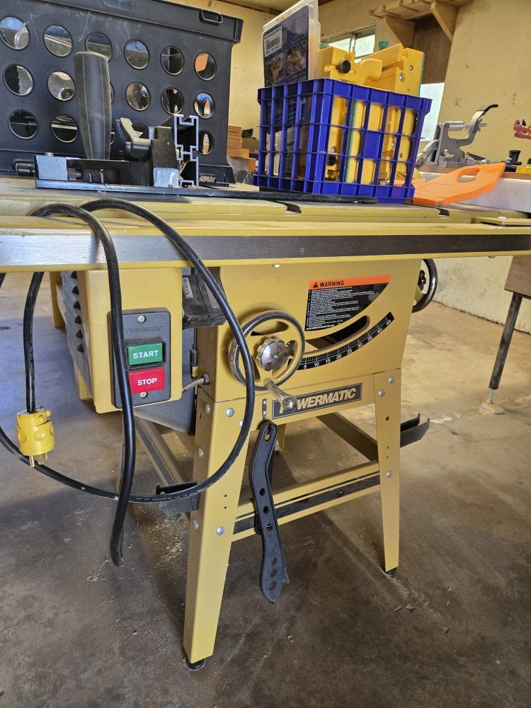 Powermatic Contractor Tablesaw & JessEm Router Table