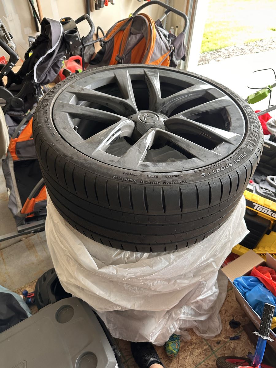 2021 Tesla Model S 21" Arachnid Wheels & Michelin Pilot Sport 4S Tires