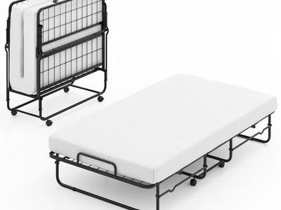 (NEW) Twin Size Folding Bed 38" x 75" Rollaway Guest Bed Portable Sleeper Bed