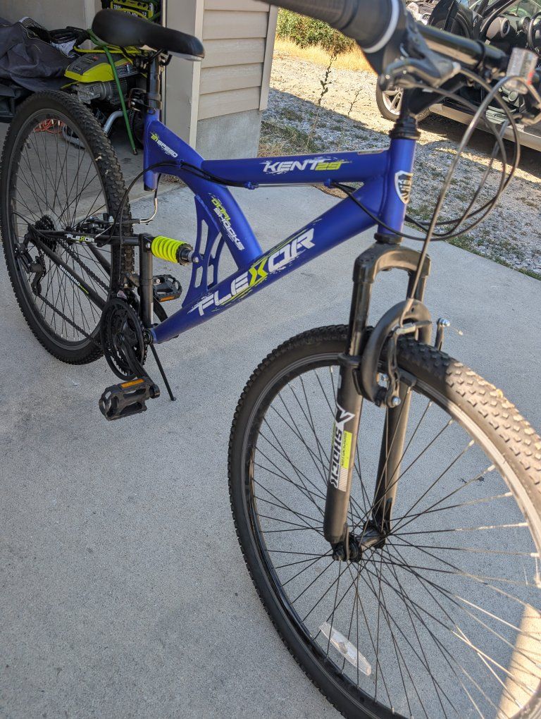 Kent Flexor 21-Speed Mountain Bike 26 Inch Blue Full Suspension