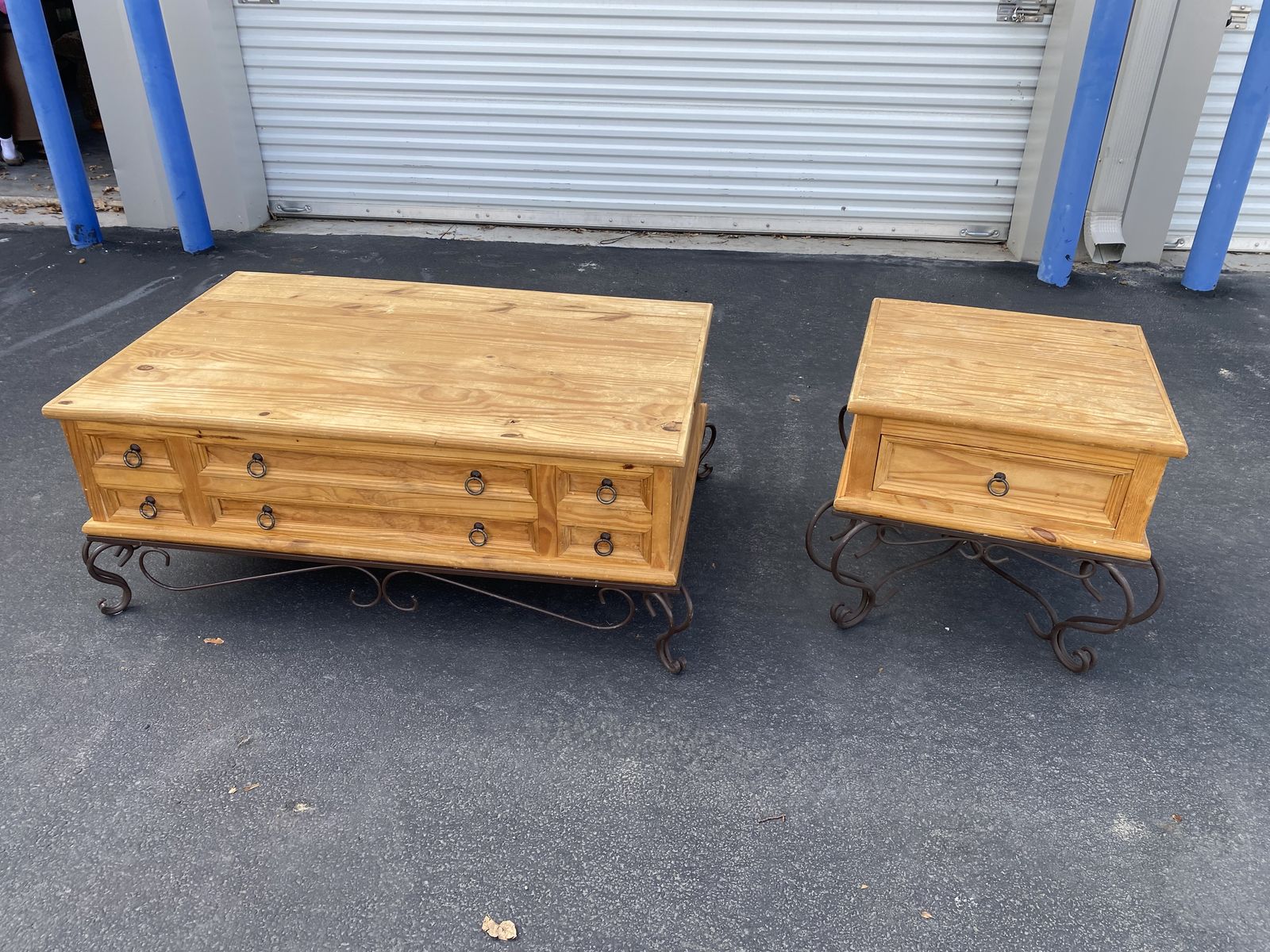 Solid Wood Coffee Table And End Table