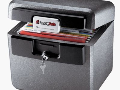 Grey water and fire safe file cabinet