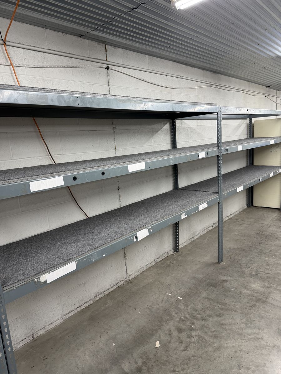 Industrial Metal Shelving Unit - Heavy-Duty 4 Tier Storage Rack, Grey Boltless Rivet Shelving