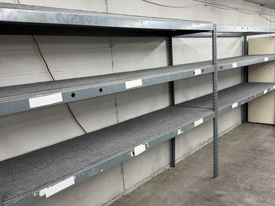 Industrial Metal Shelving Unit - Heavy-Duty 4 Tier Storage Rack, Grey Boltless Rivet Shelving