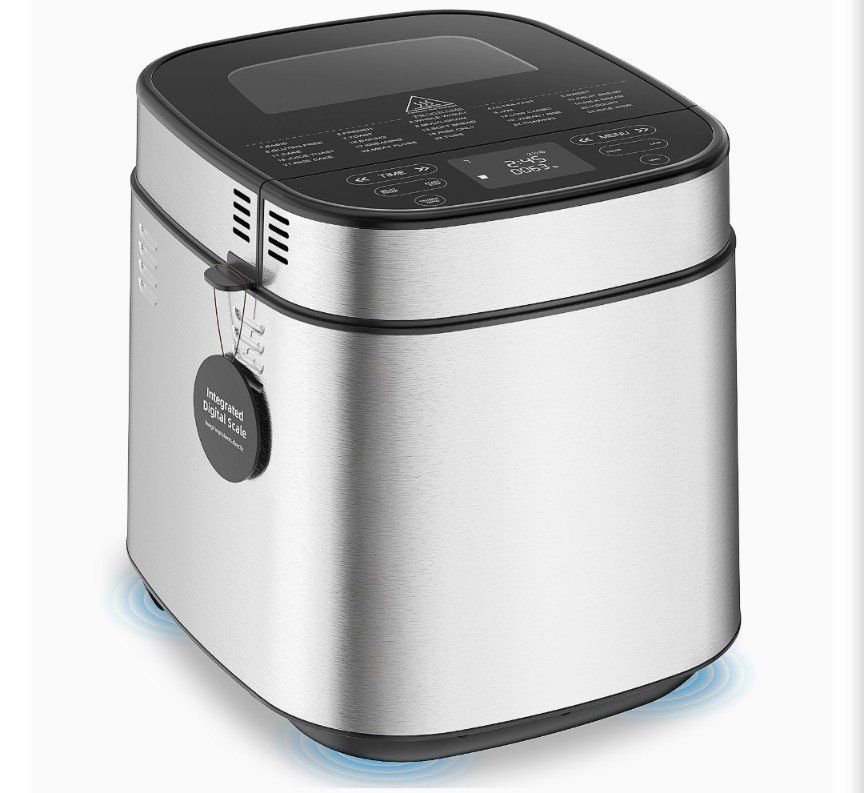 NEW LCKSMAL 2.5LB Bread Maker Machine with Built-in Electronic Scale