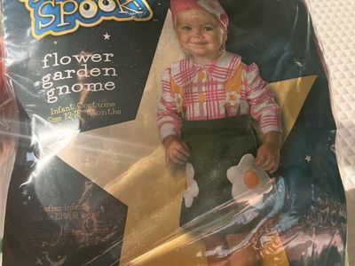 Disguise Too Cute To Spook Flower Garden Gnome Infant Costume Size 12-18 Months