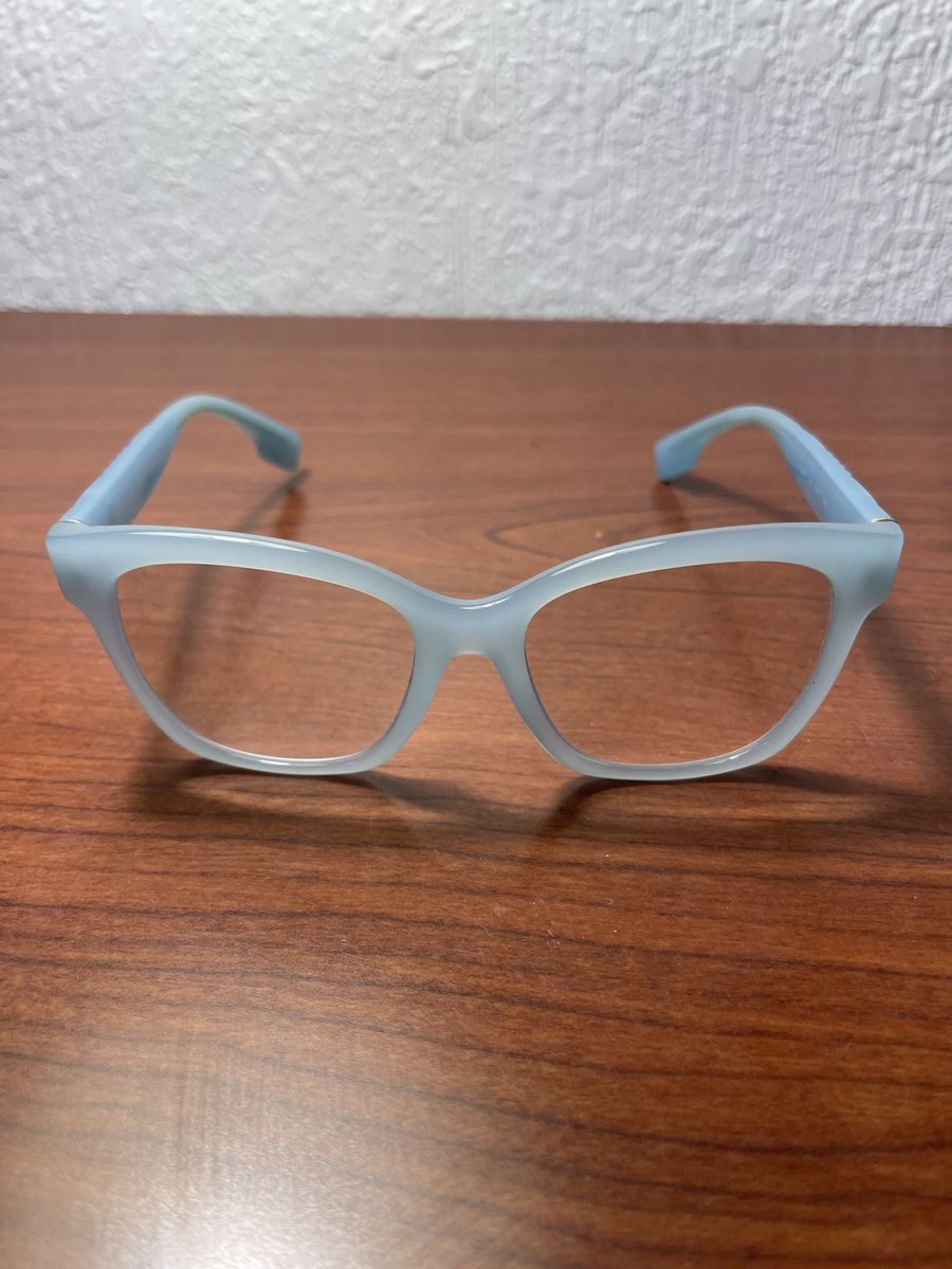 Burberry Light Blue Designer Eyeglass Frames Made in Italy