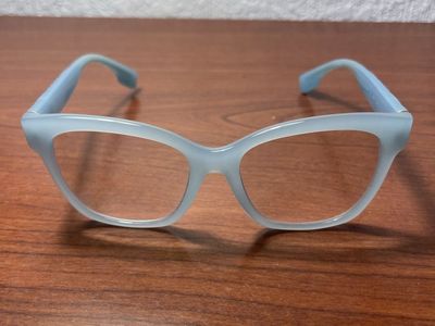 Burberry Light Blue Designer Eyeglass Frames Made in Italy