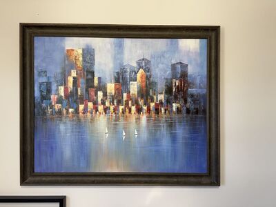 Large Framed Canvas Painting 44x54