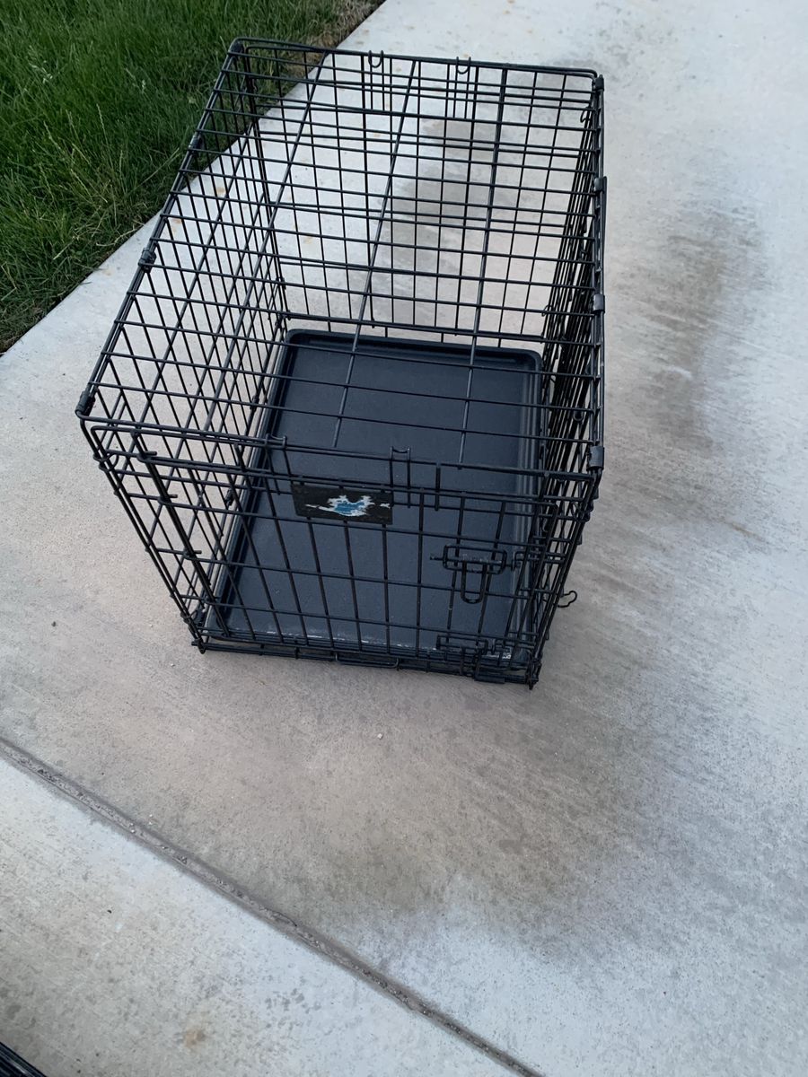 Petmate Black Wire Dog Crate Kennel 2-doors, Small/Medium