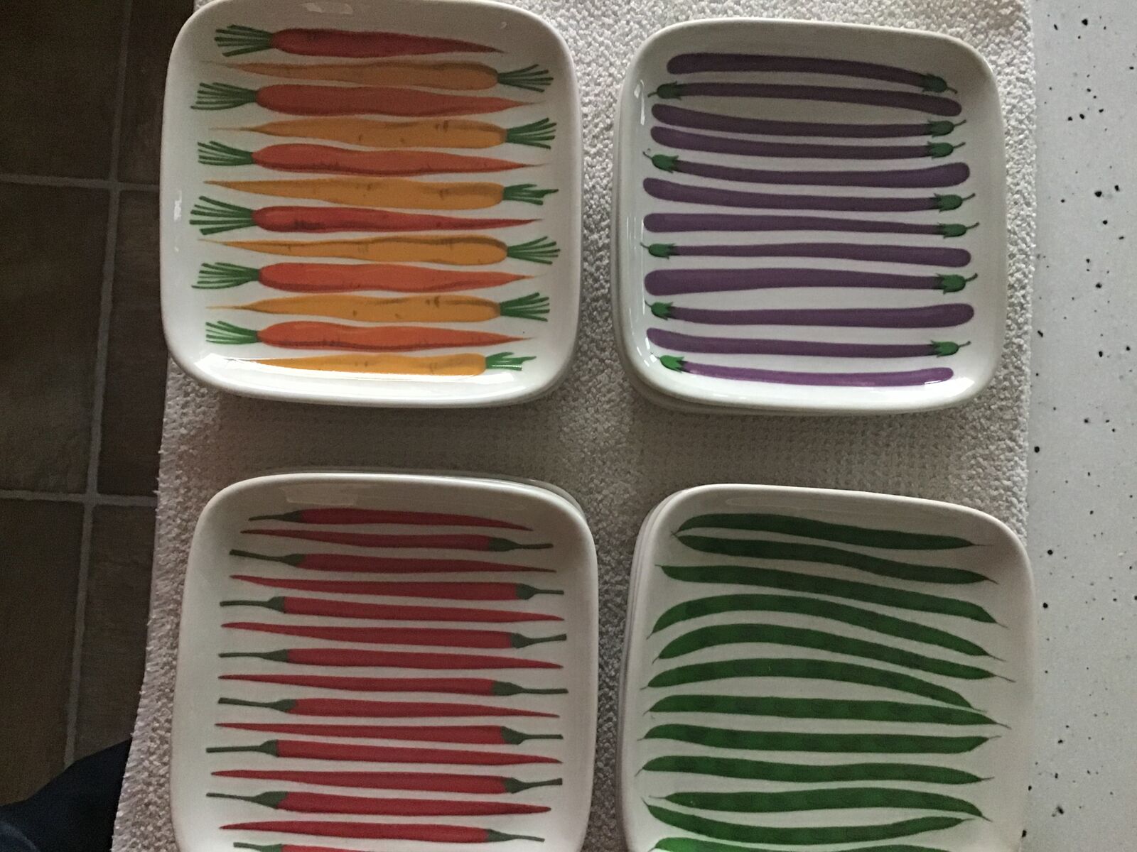 5 3/4” Square Stoneware Plates