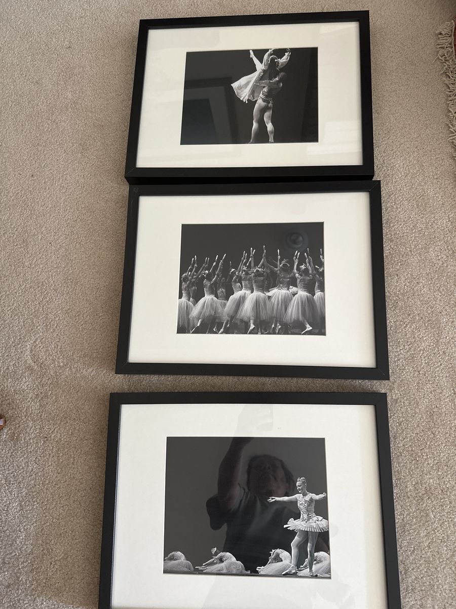 Black and white ballet dancers photograph