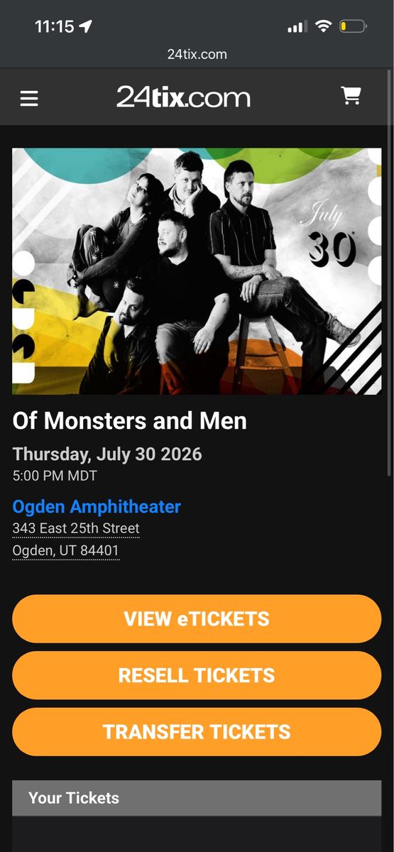 2 Tickets Of Monsters and Men