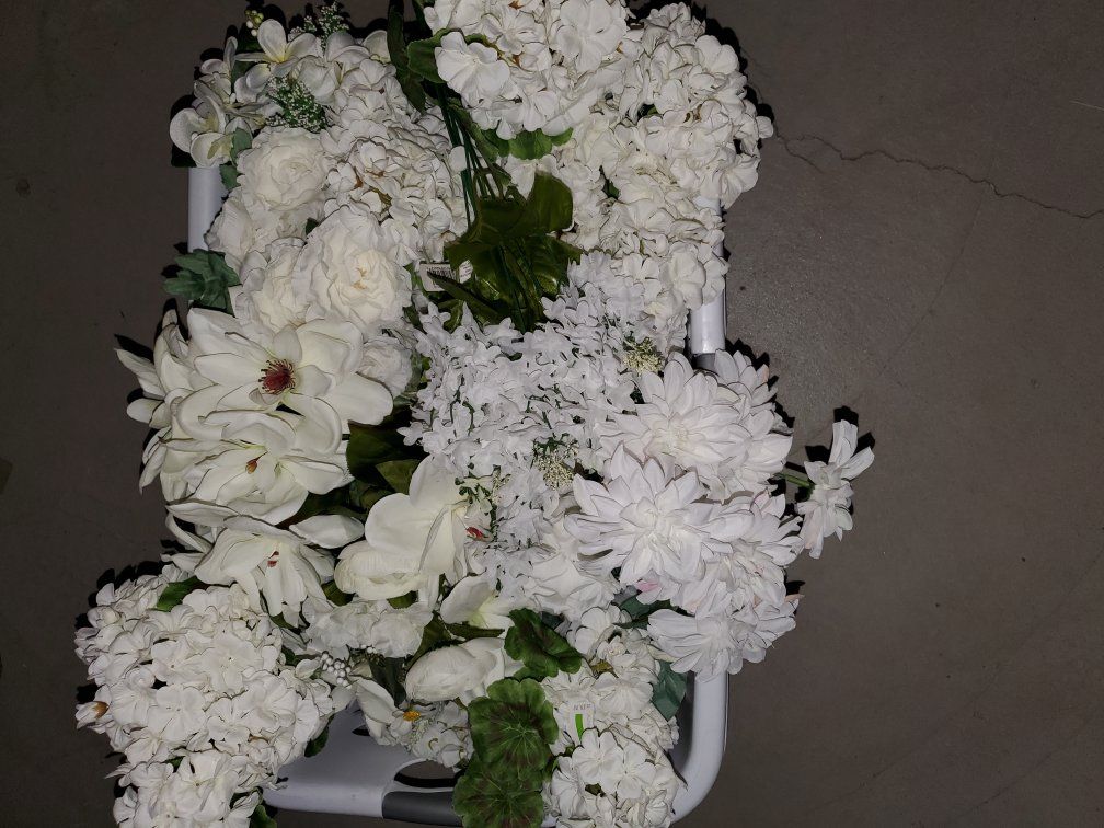 White Artificial Flowers for weddings / decor