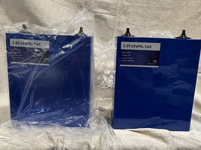 2 New EVE MB31 3.2V 314Ah LiFePO4 Prismatic Lithium Cells - Sealed Box