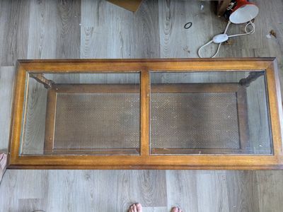 Glass top coffee table