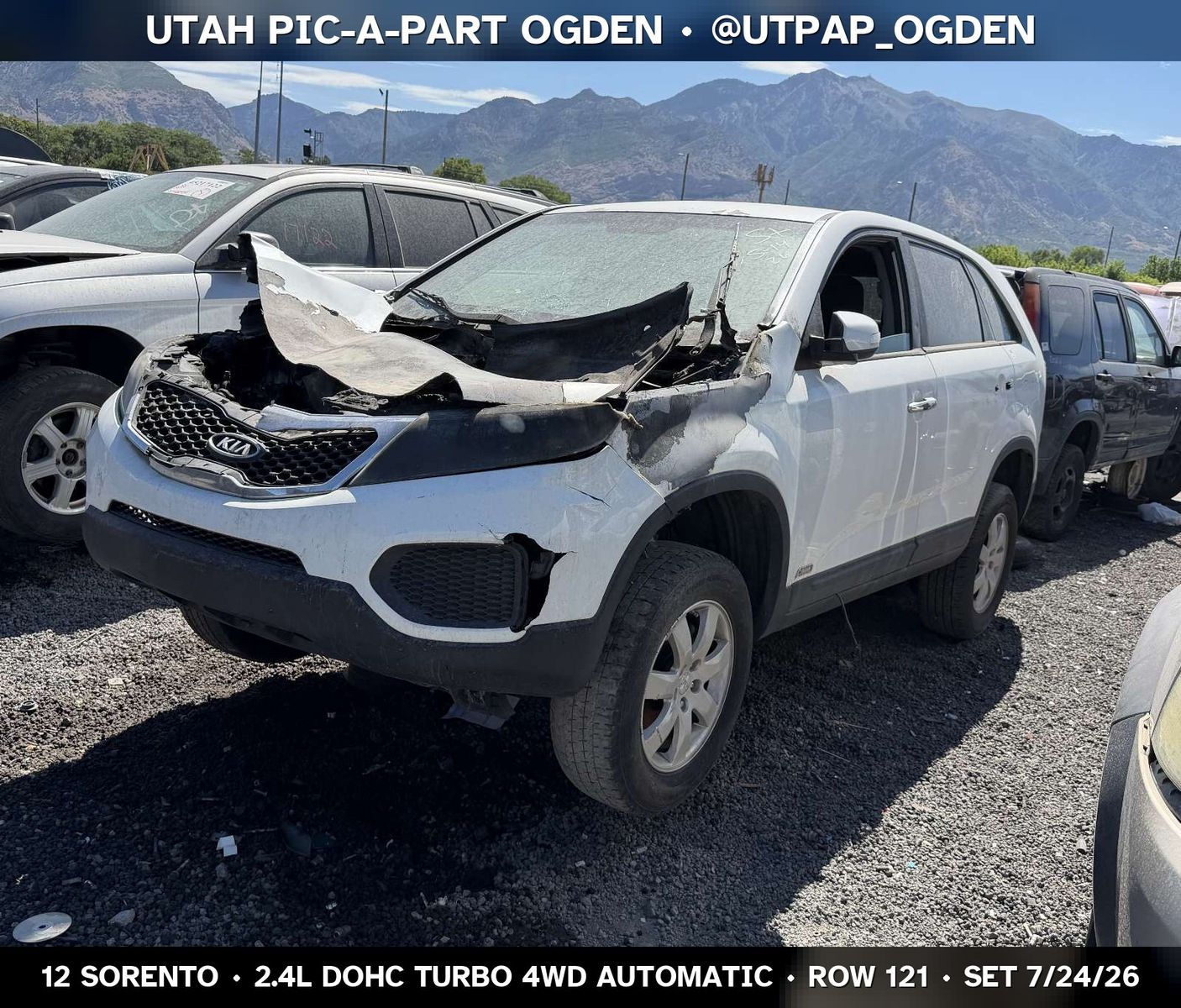 New Arrival - 2012 Kia Sorento Parts - UTPAP Ogden