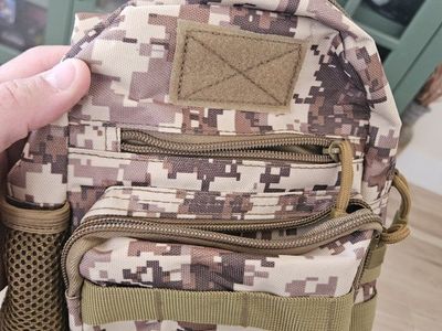 Digital Camo Tactical Sling Bag - Small Multi-Compartment Shoulder Pack for Outdoor & EDC