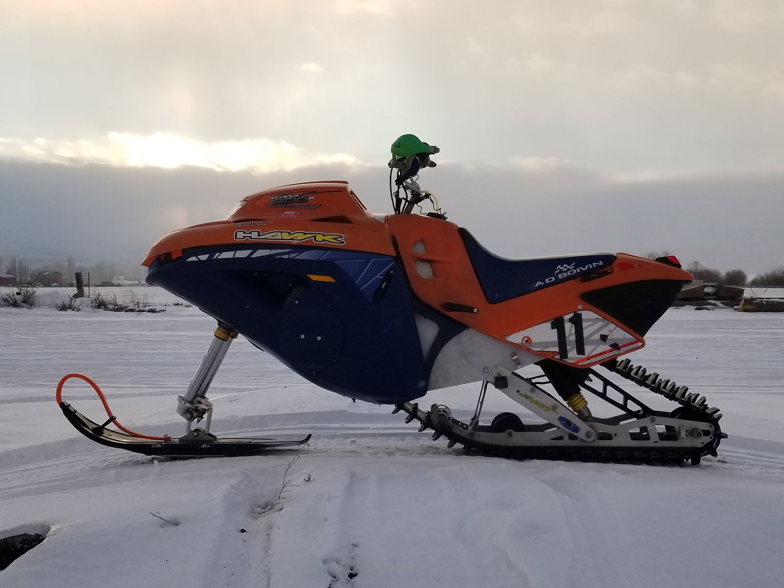 2003 Ad Boivin 503 fan cooled and 2004 600cc liquid cooled Snowhawks for sale!