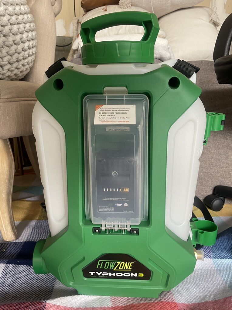 Flow Zone Typhoon 3 battery back pack sprayer